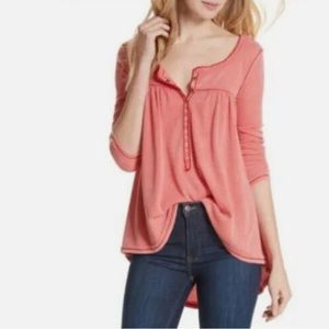 NWT free people thin thermal coral color